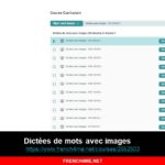 French video course: Dictées de mots avec images