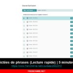 French video course: Dictées de phrases (Lecture rapide) | 5 minutes
