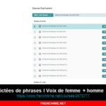 French video course: Dictées de phrases I Voix de femme + homme