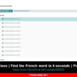 French video course: Exercises | Find the French word in 4 seconds | Part 2